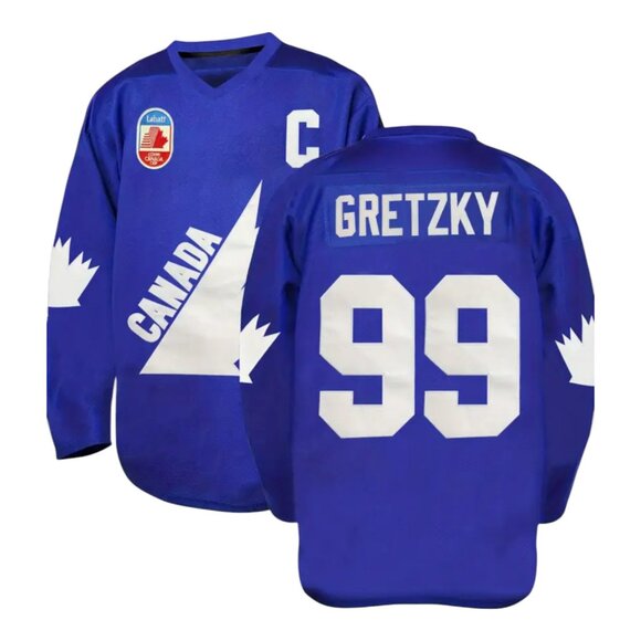 Unbranded Other - Wayne Gretzky Labatt Team Coupe Canada Cup Stitched Hockey Jersey Blue